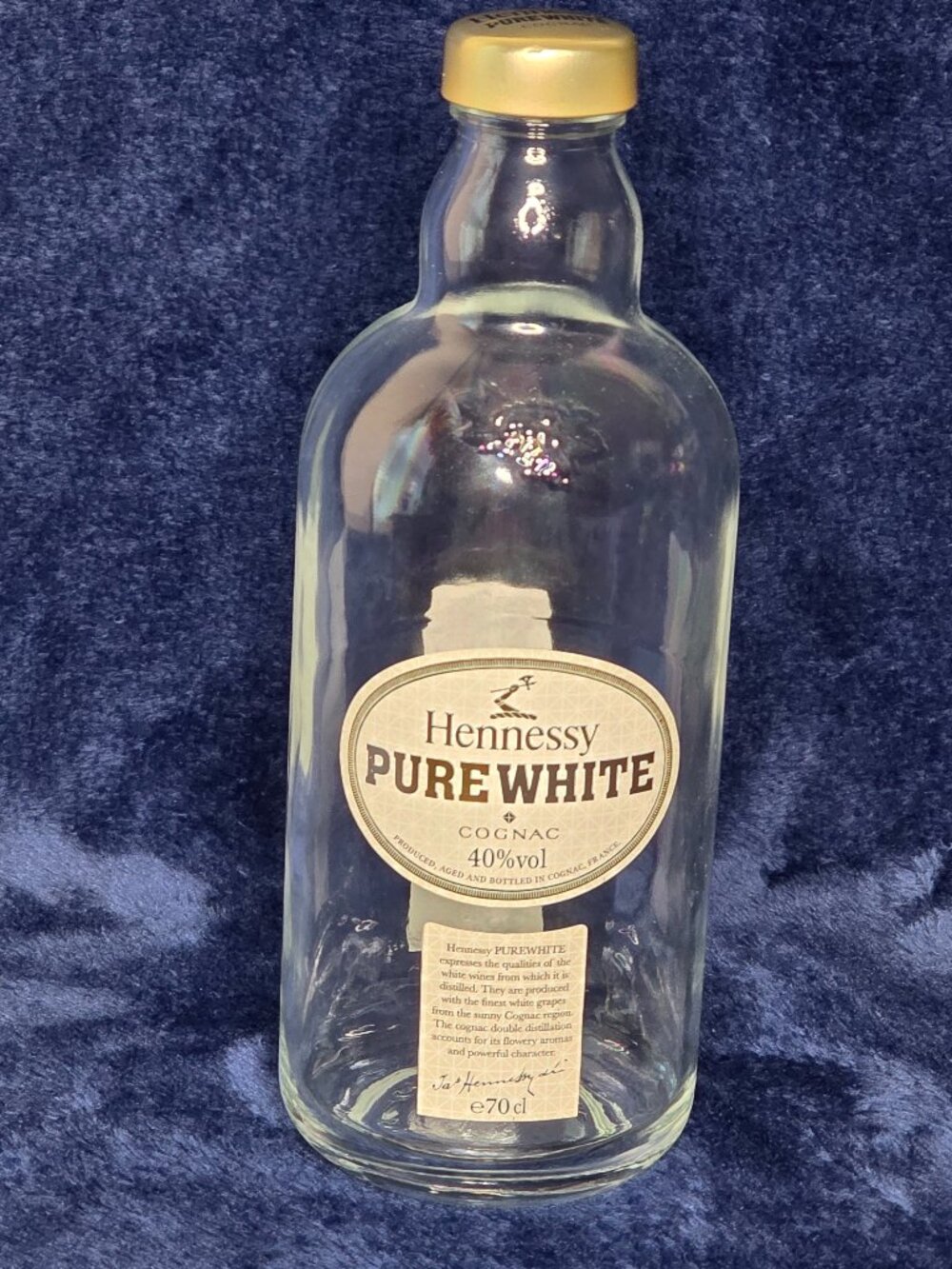 Empty Hennessy Pure White Cognac Bottle — Rare Collector’s Display